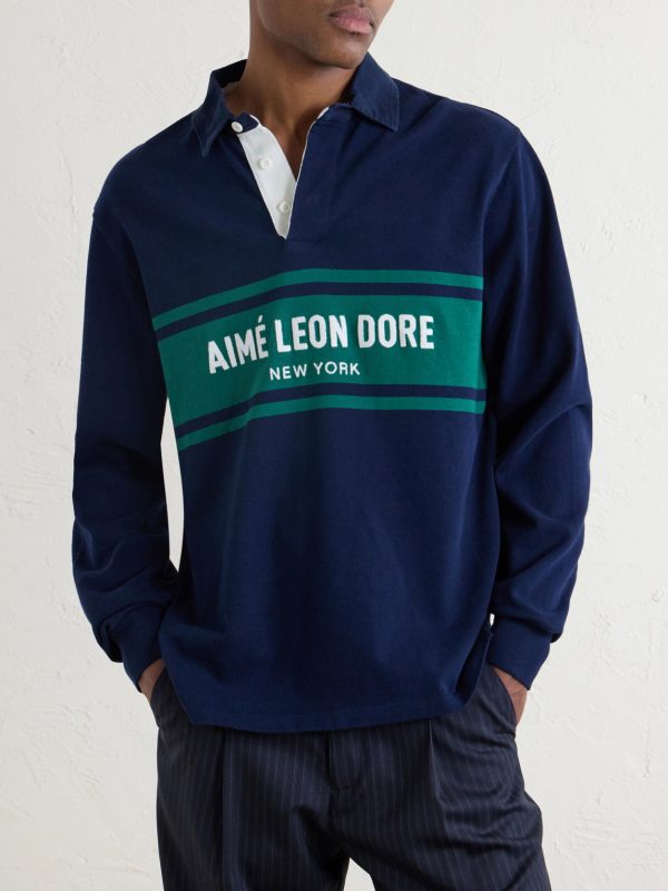Logo-Embroidered Cotton-Jersey Polo Sweater - FR Logo-Embroidered Cotton-Jersey Polo Sweater - FR