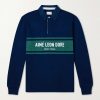 Logo-Embroidered Cotton-Jersey Polo Sweater Logo-Embroidered Cotton-Jersey Polo Sweater
