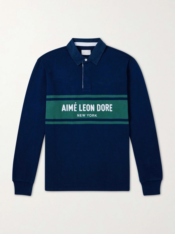 Logo-Embroidered Cotton-Jersey Polo Sweater Logo-Embroidered Cotton-Jersey Polo Sweater