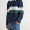 Knitted Cotton Rugby Polo Sweater - FR Knitted Cotton Rugby Polo Sweater - FR