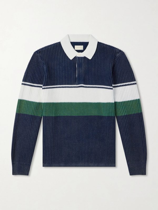 Knitted Cotton Rugby Polo Sweater Knitted Cotton Rugby Polo Sweater