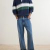 Knitted Cotton Rugby Polo Sweater - OU Knitted Cotton Rugby Polo Sweater - OU