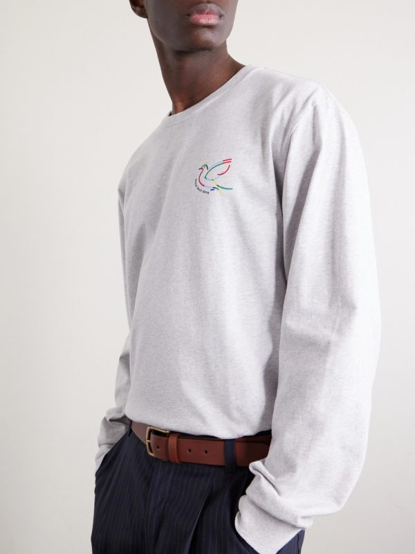 Dove Logo-Print Cotton-Jersey Sweater - CU Dove Logo-Print Cotton-Jersey Sweater - CU