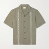 Embroidered Linen-Blend Shirt Embroidered Linen-Blend Shirt