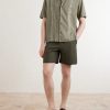 Embroidered Linen-Blend Shirt - OU Embroidered Linen-Blend Shirt - OU