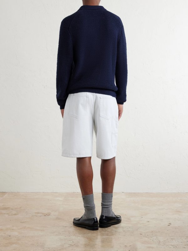 Straight-Leg Denim Shorts - BK Straight-Leg Denim Shorts - BK