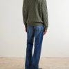 Cable-Knit Cotton-Blend Sweater - BK Cable-Knit Cotton-Blend Sweater - BK