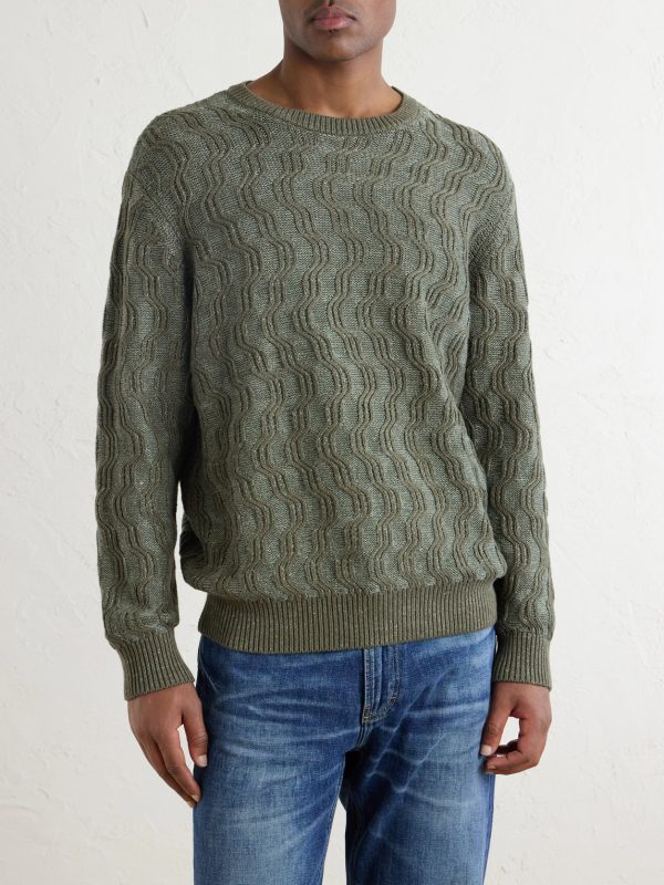 Cable-Knit Cotton-Blend Sweater - FR Cable-Knit Cotton-Blend Sweater - FR