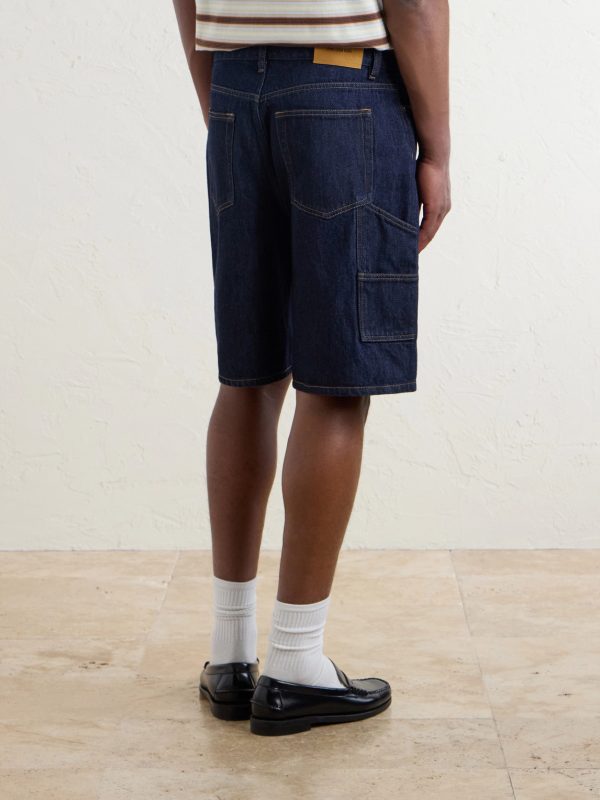 Straight-Leg Denim Shorts - BK Straight-Leg Denim Shorts - BK