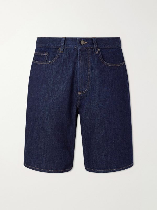 Straight-Leg Denim Shorts Straight-Leg Denim Shorts