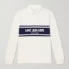 Logo-Embroidered Striped Cotton Polo Sweater Logo-Embroidered Striped Cotton Polo Sweater