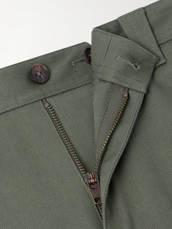 Straight-Leg Cotton-Canvas Trousers - E1