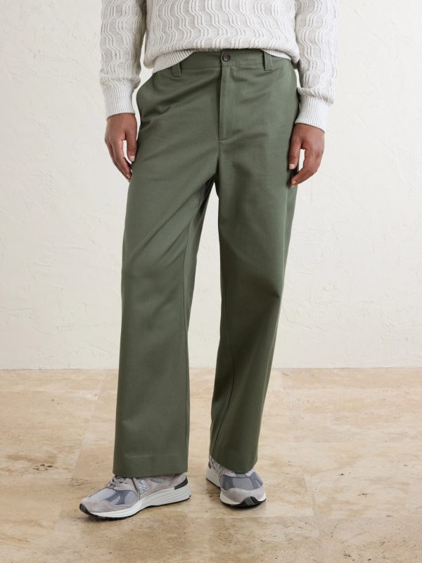 Straight-Leg Cotton-Canvas Trousers - FR