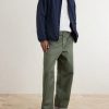 Straight-Leg Cotton-Canvas Trousers - OU