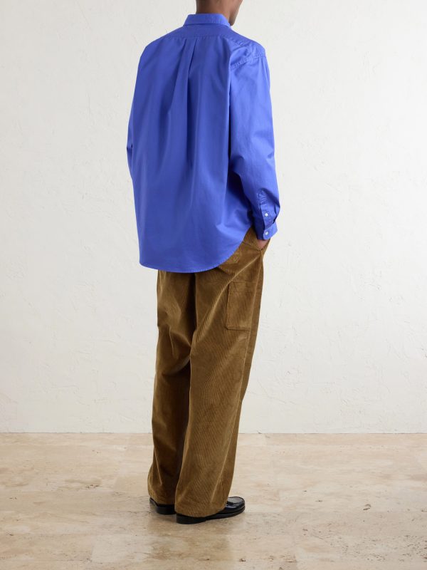 Logo-Embroidered Cotton Shirt - BK Logo-Embroidered Cotton Shirt - BK