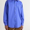 Logo-Embroidered Cotton Shirt - FR Logo-Embroidered Cotton Shirt - FR