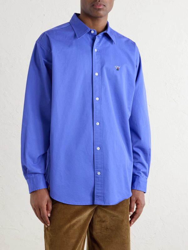 Logo-Embroidered Cotton Shirt - FR Logo-Embroidered Cotton Shirt - FR