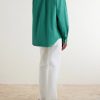 Logo-Embroidered Cotton Shirt - BK Logo-Embroidered Cotton Shirt - BK