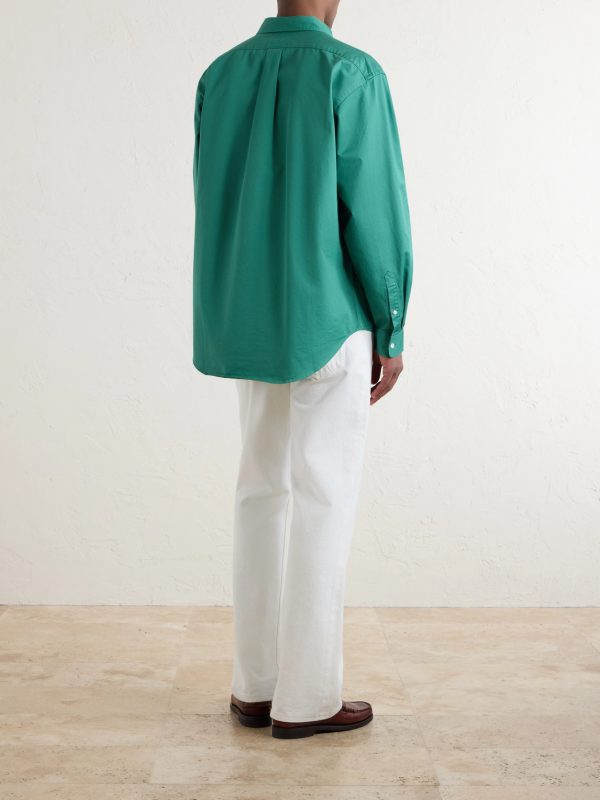 Logo-Embroidered Cotton Shirt - BK Logo-Embroidered Cotton Shirt - BK