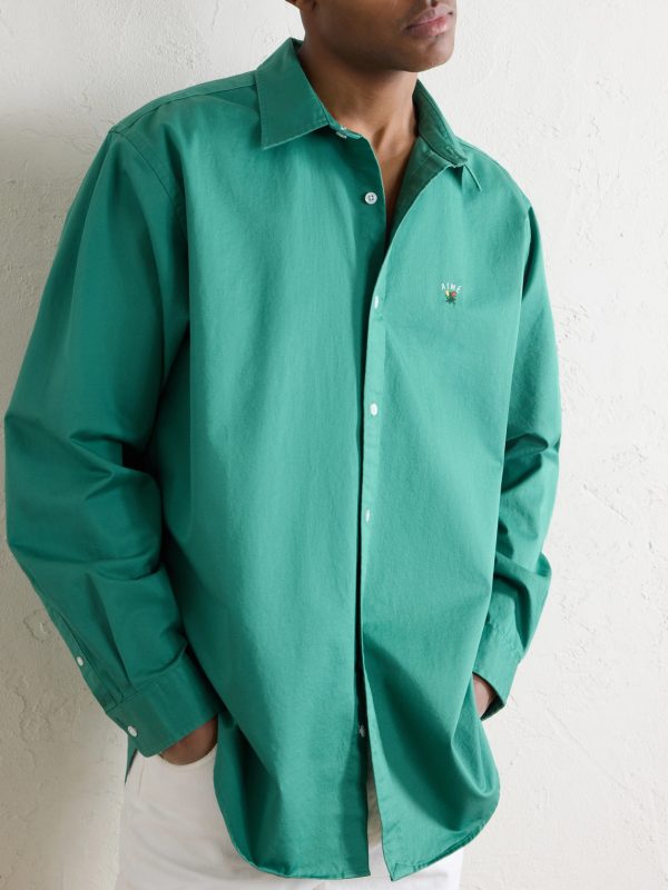 Logo-Embroidered Cotton Shirt - CU Logo-Embroidered Cotton Shirt - CU
