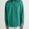 Logo-Embroidered Cotton Shirt - FR Logo-Embroidered Cotton Shirt - FR