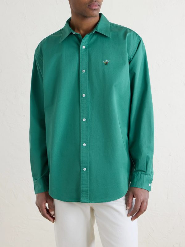 Logo-Embroidered Cotton Shirt - FR Logo-Embroidered Cotton Shirt - FR