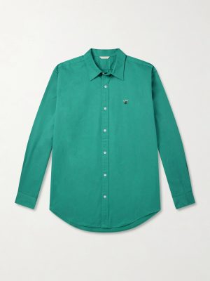 Logo-Embroidered Cotton Shirt