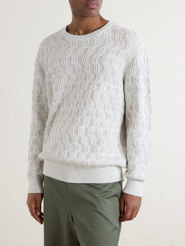 Cable-Knit Cotton-Blend Sweater - FR Cable-Knit Cotton-Blend Sweater - FR