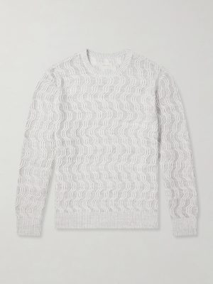 Cable-Knit Cotton-Blend Sweater