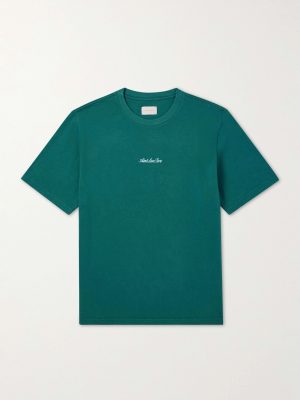 Logo-Embroidered Cotton-Jersey T-Shirt