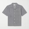 Novelty Camp-Collar Cotton-Jacquard Shirt Novelty Camp-Collar Cotton-Jacquard Shirt