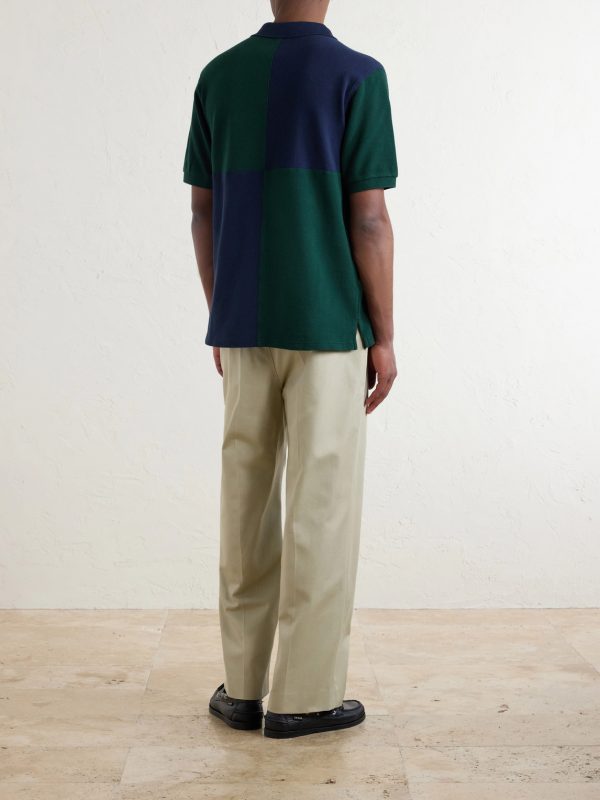 Logo-Embroidered Colour-Block Cotton-Piqué Polo Shirt - BK Logo-Embroidered Colour-Block Cotton-Piqué Polo Shirt - BK