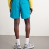 Straight-Leg Logo-Embroidered Shell Drawstring Shorts - BK