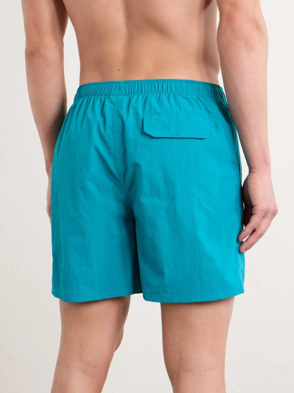 Straight-Leg Logo-Embroidered Shell Drawstring Shorts - E2