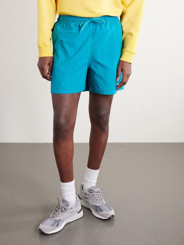 Straight-Leg Logo-Embroidered Shell Drawstring Shorts - FR