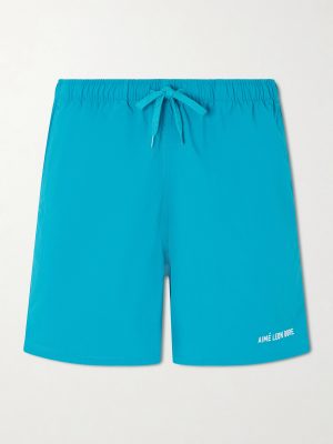 Straight-Leg Logo-Embroidered Shell Drawstring Shorts Straight-Leg Logo-Embroidered Shell Drawstring Shorts