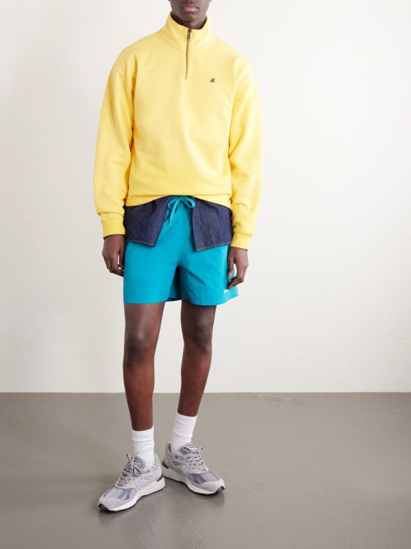Straight-Leg Logo-Embroidered Shell Drawstring Shorts - OU