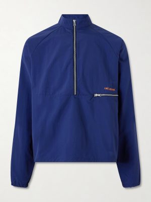Logo-Embroidered Shell Half-Zip Jacket Logo-Embroidered Shell Half-Zip Jacket