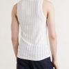 Pointelle-Knit Cotton and Linen-Blend Tank Top - BK Pointelle-Knit Cotton and Linen-Blend Tank Top - BK