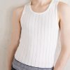 Pointelle-Knit Cotton and Linen-Blend Tank Top - CU Pointelle-Knit Cotton and Linen-Blend Tank Top - CU