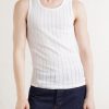 Pointelle-Knit Cotton and Linen-Blend Tank Top - FR Pointelle-Knit Cotton and Linen-Blend Tank Top - FR