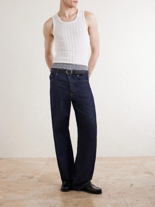 Pointelle-Knit Cotton and Linen-Blend Tank Top - OU Pointelle-Knit Cotton and Linen-Blend Tank Top - OU