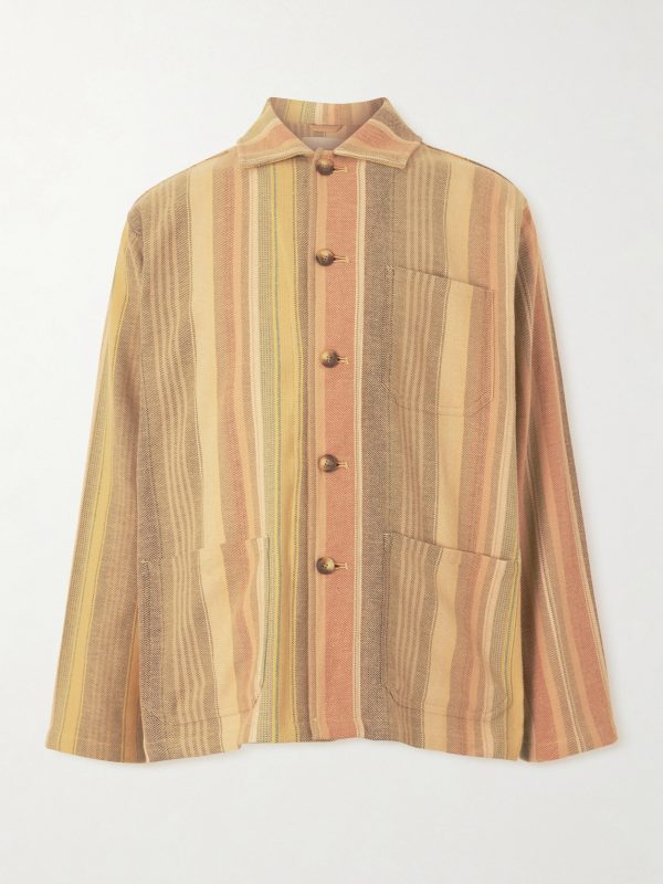 Striped Cotton Chore Jacket Striped Cotton Chore Jacket