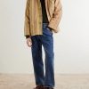 Striped Cotton Chore Jacket - OU Striped Cotton Chore Jacket - OU