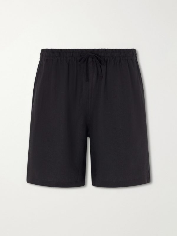 Straight-Leg Linen Drawstring Shorts Straight-Leg Linen Drawstring Shorts