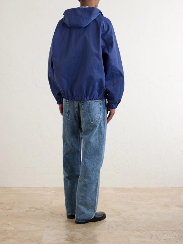 Reversible Checked Shell Windbreaker Jacket - BK