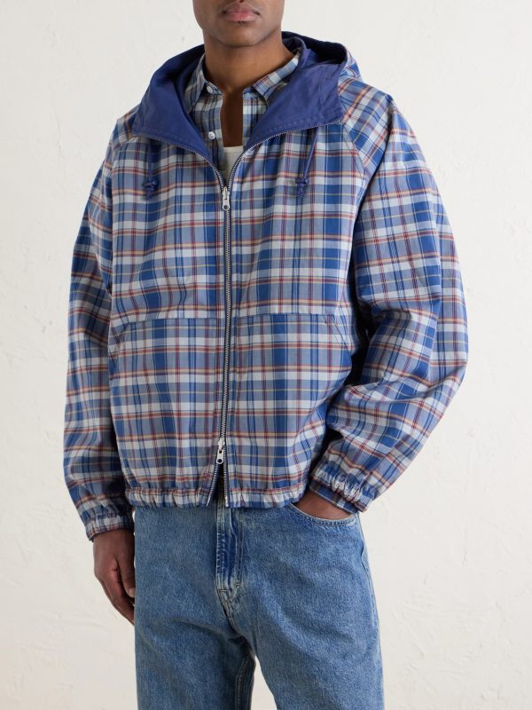 Reversible Checked Shell Windbreaker Jacket - E1