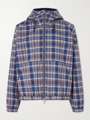 Reversible Checked Shell Windbreaker Jacket