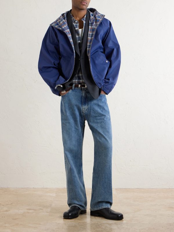 Reversible Checked Shell Windbreaker Jacket - OU