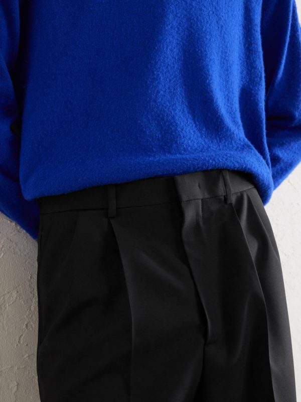 Straight-Leg Pleated Virgin Wool Trousers - CU